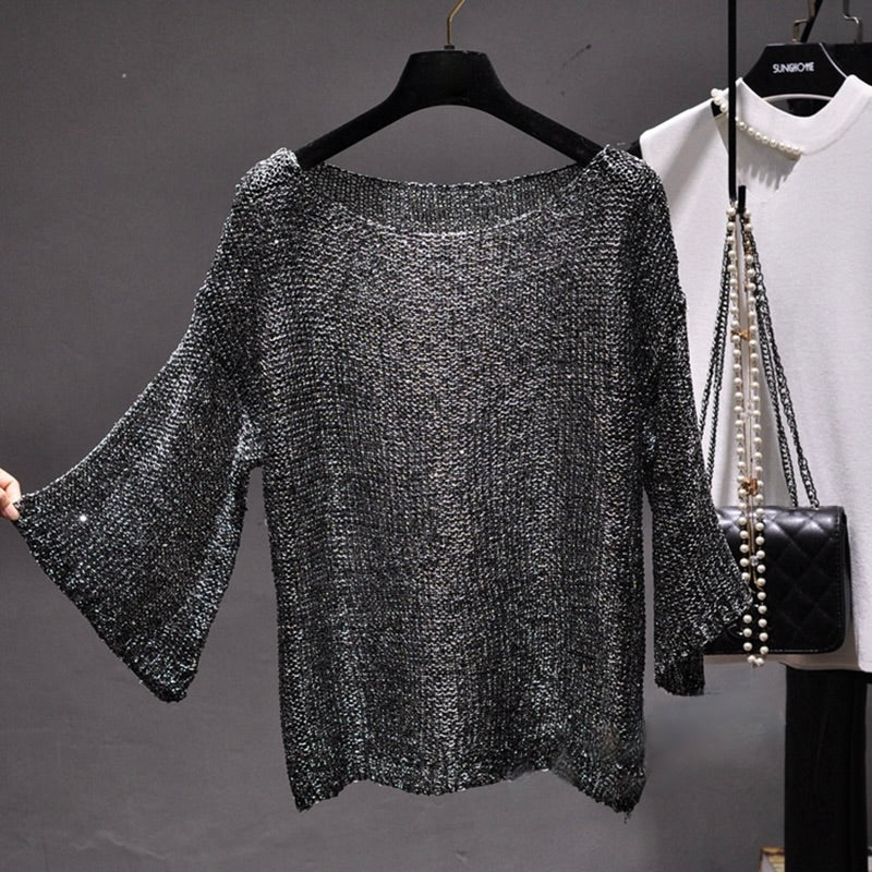 Pull à paillettes de luxe