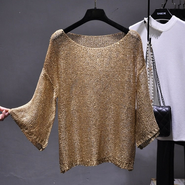 Pull à paillettes de luxe