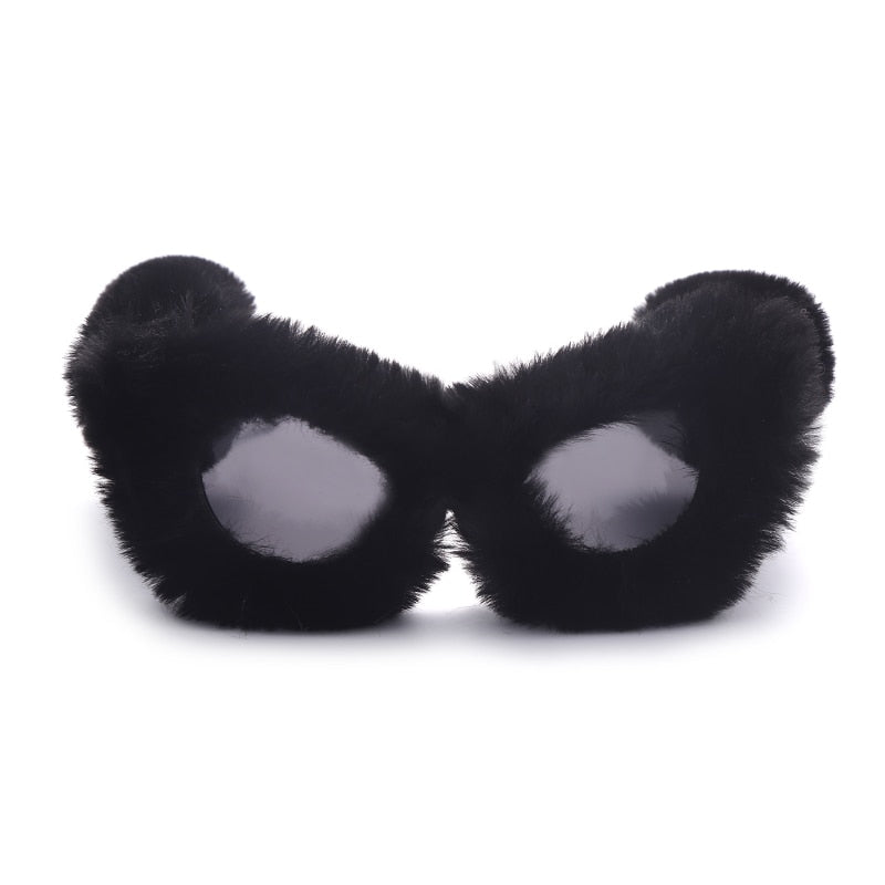 Lunettes de soleil à œil de fourrure