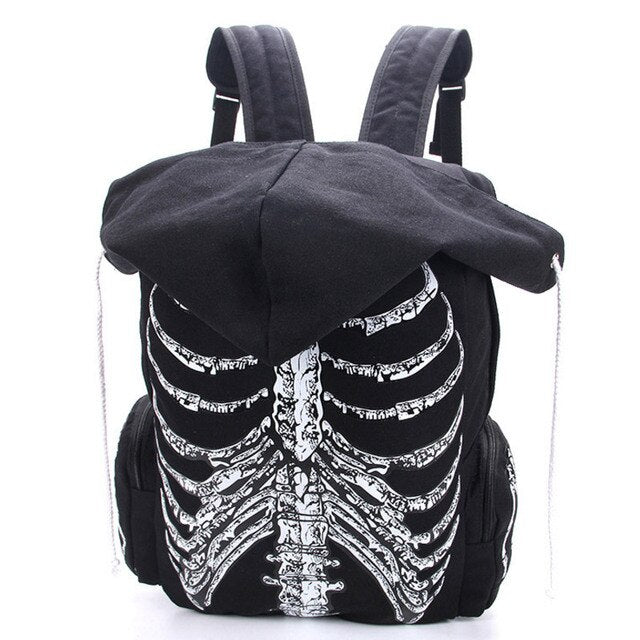 Sac à dos à capuche squelette