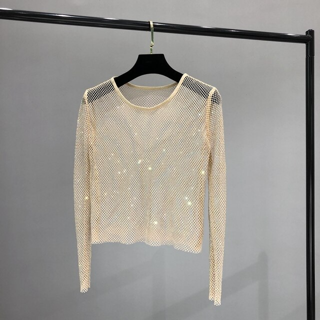 Vegas Shiny Long Sleeve Top