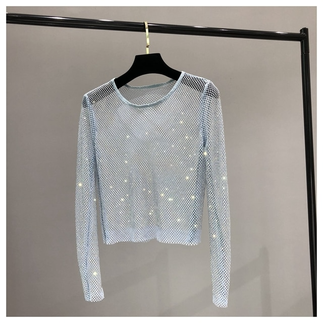 Vegas Shiny Long Sleeve Top