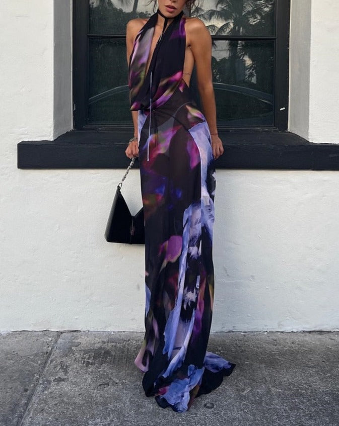 Robe longue dos nu