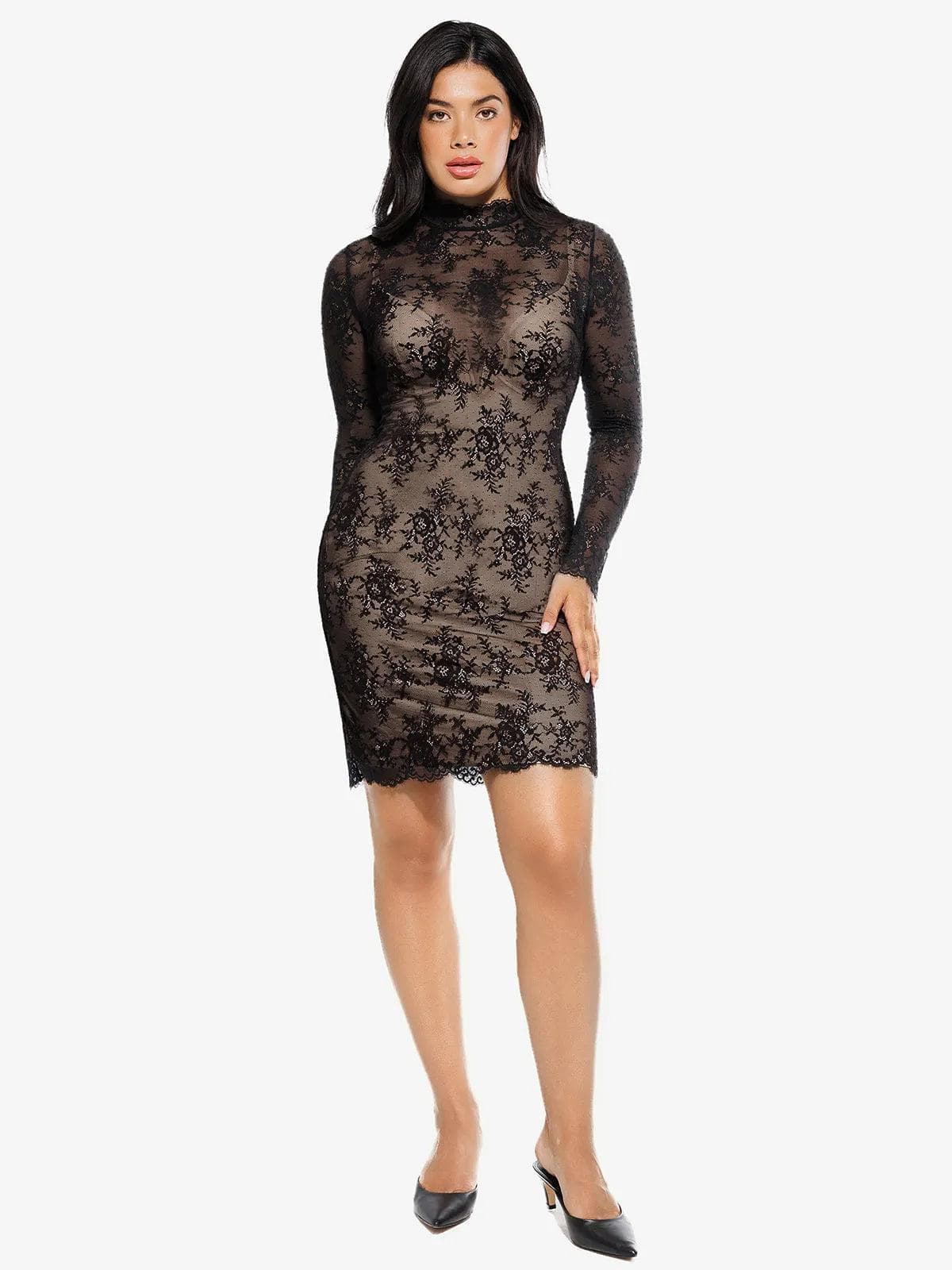 Shapewear Lace Fantasy Mini & Maxi Sculpting Dress Set
