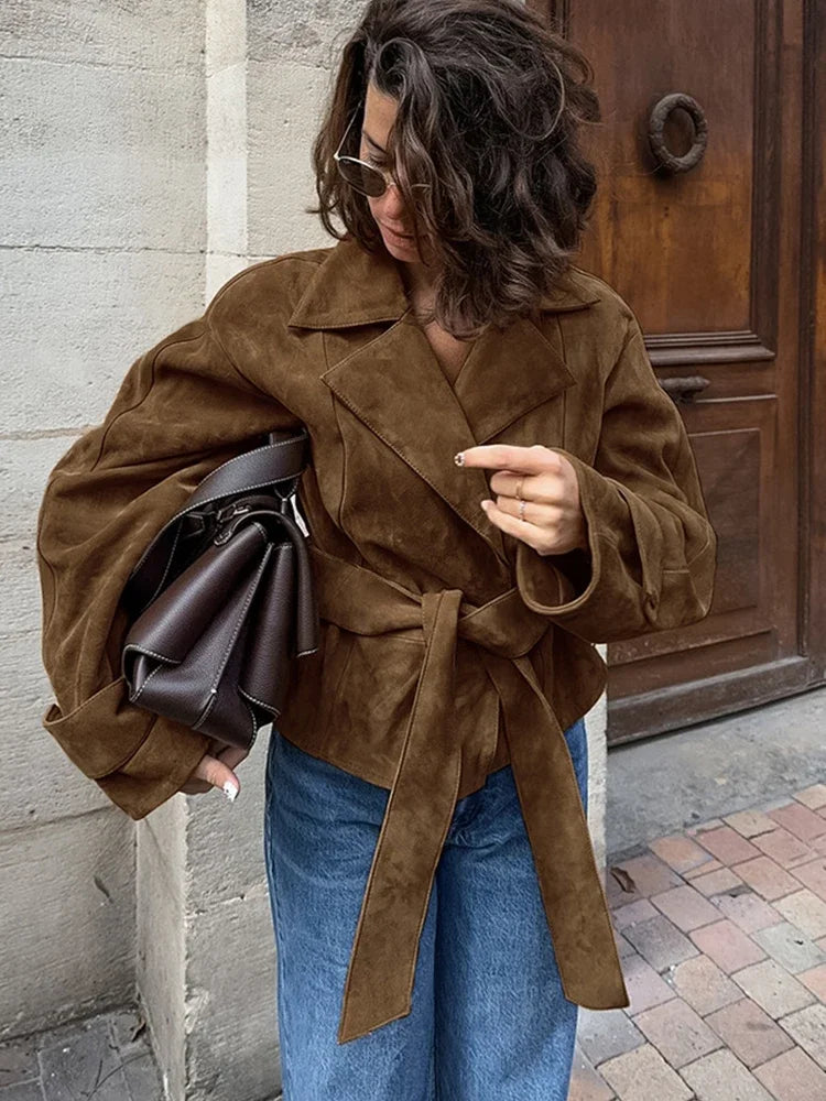 Retro Brown Suede Jacket