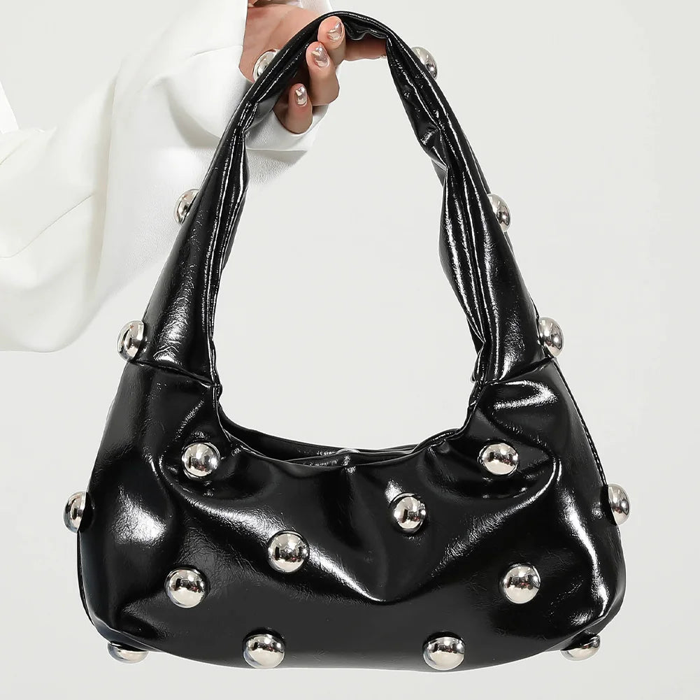 Women's Rivet Shoulder Bag