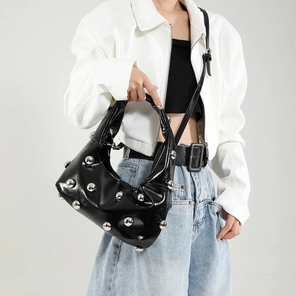 Women's Rivet Shoulder Bag