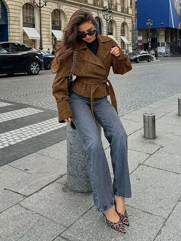 Retro Brown Suede Jacket
