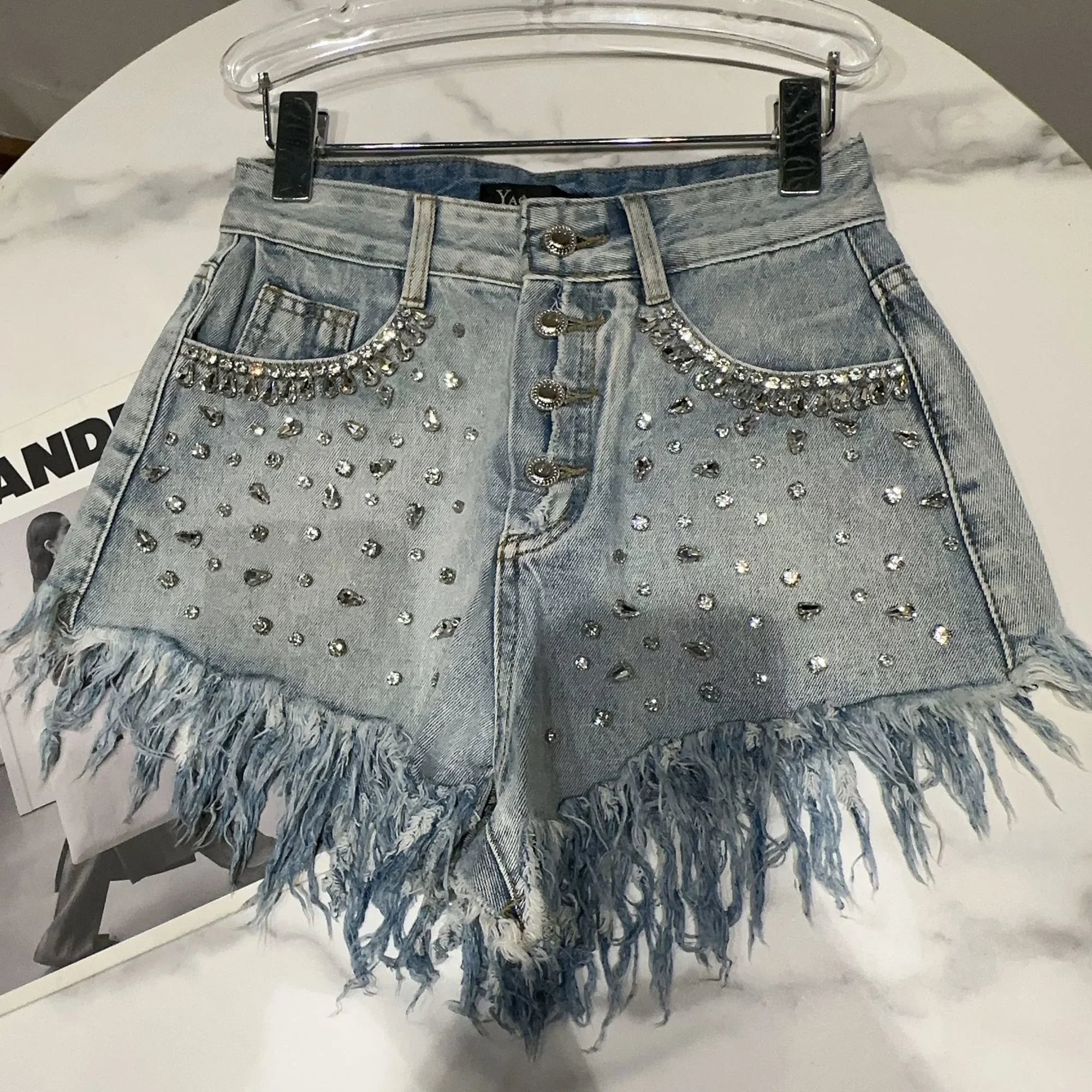 Rhinestone Full Diamonds Shorts