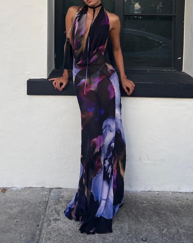 Robe longue dos nu