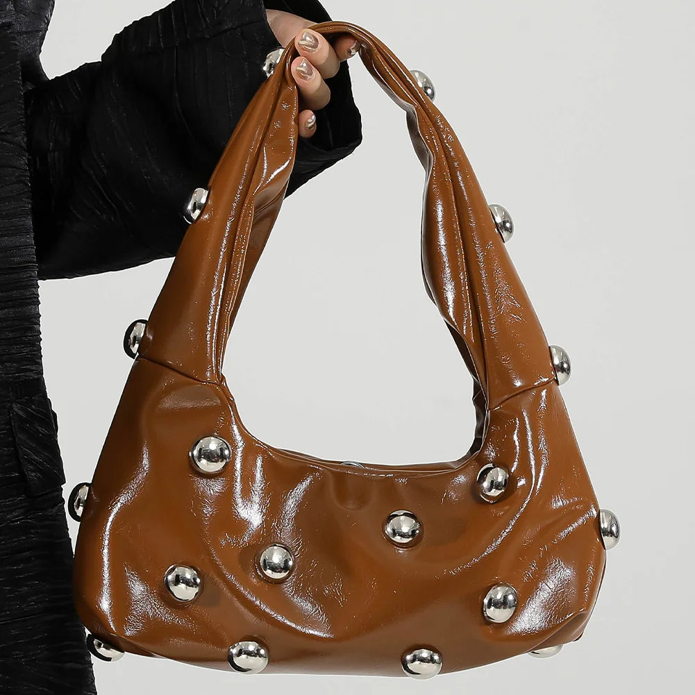 Women's Rivet Shoulder Bag