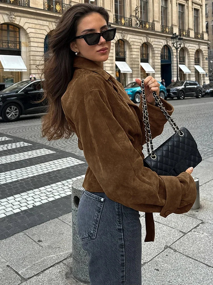 Retro Brown Suede Jacket