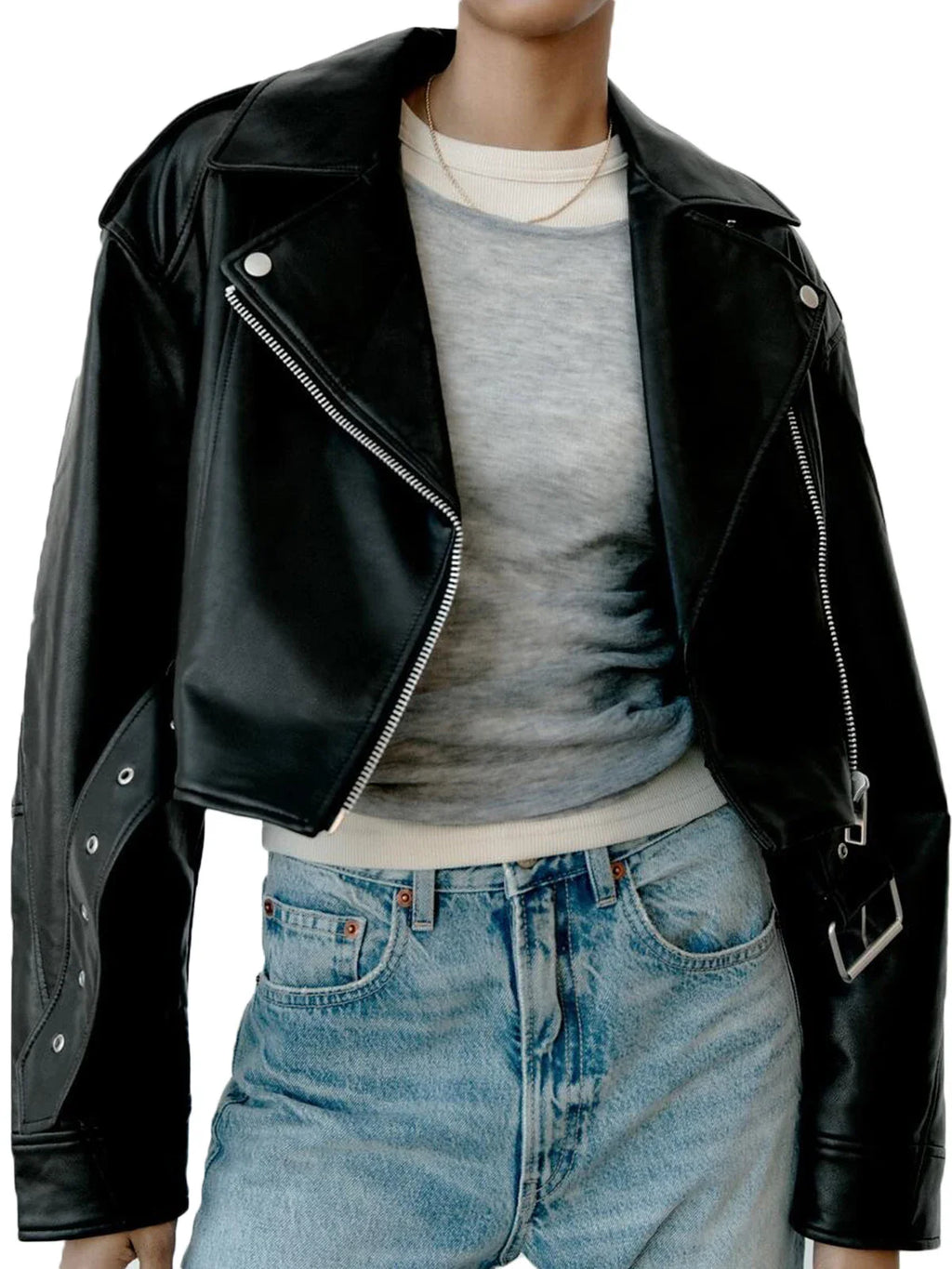Women's Faux PU Leather Jacket