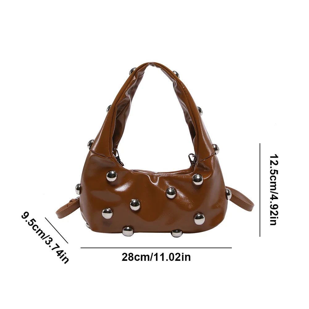 Women's Rivet Shoulder Bag