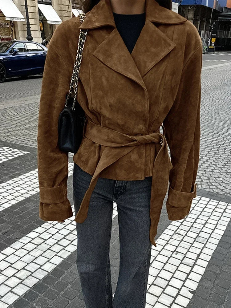 Retro Brown Suede Jacket