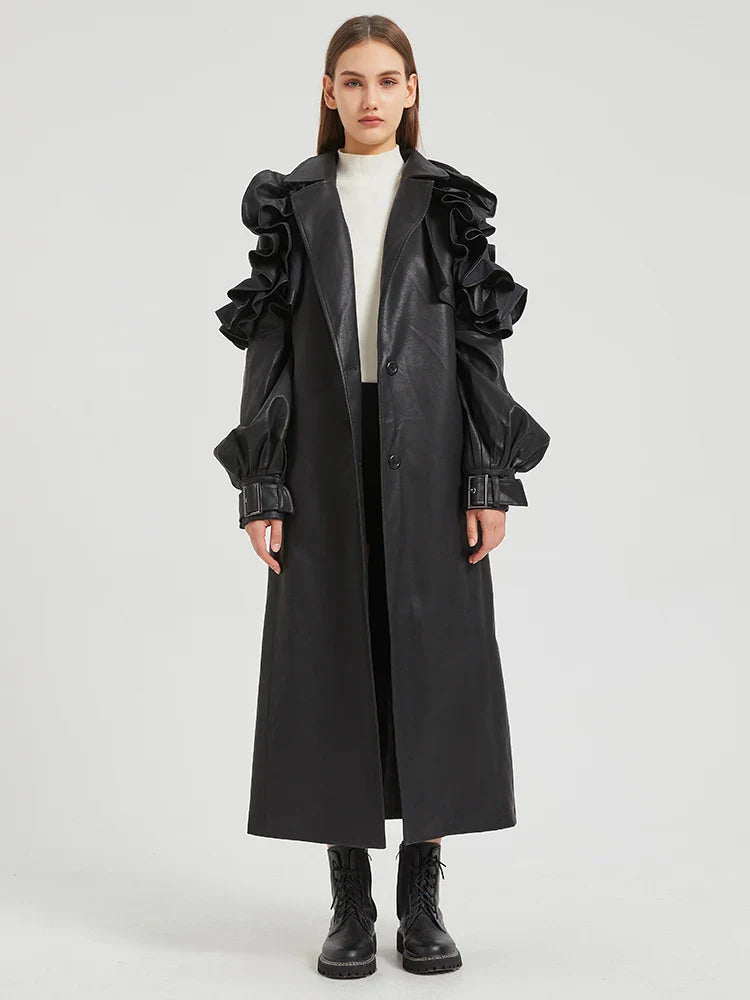 Manteau long à volants Antonio