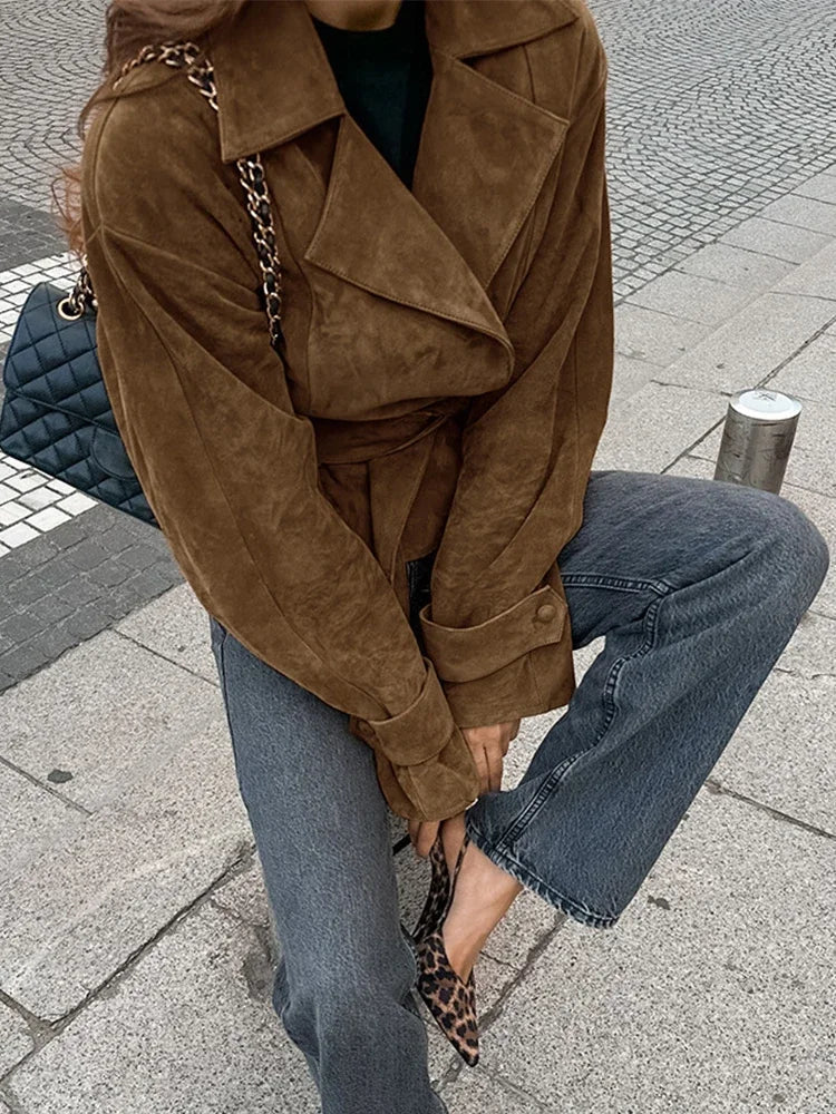 Retro Brown Suede Jacket