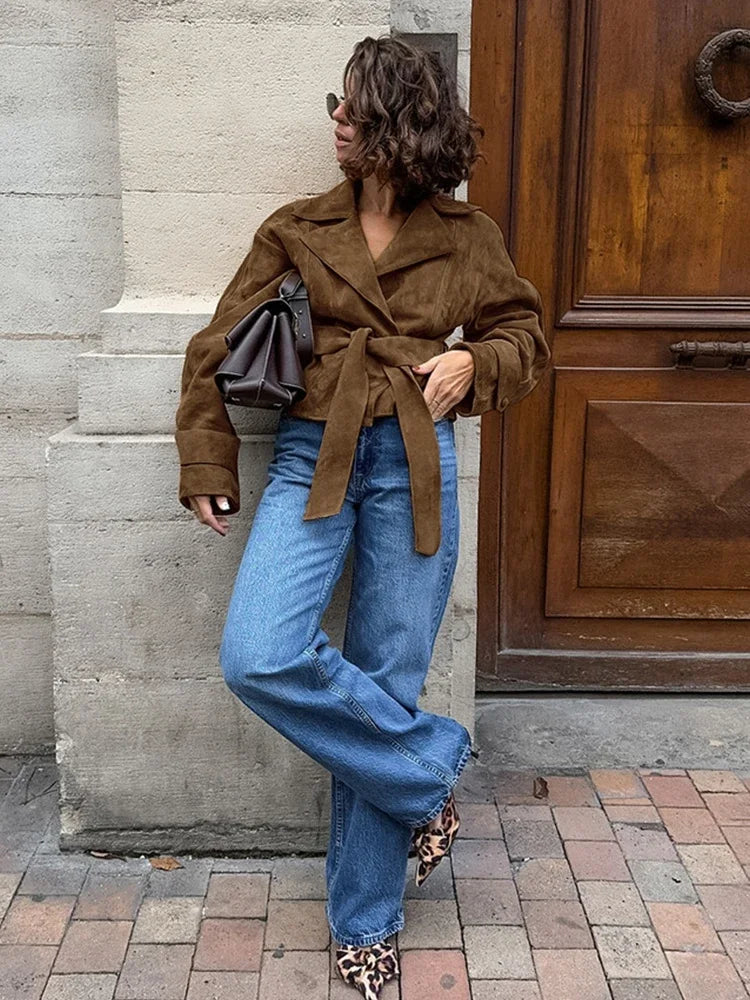 Retro Brown Suede Jacket