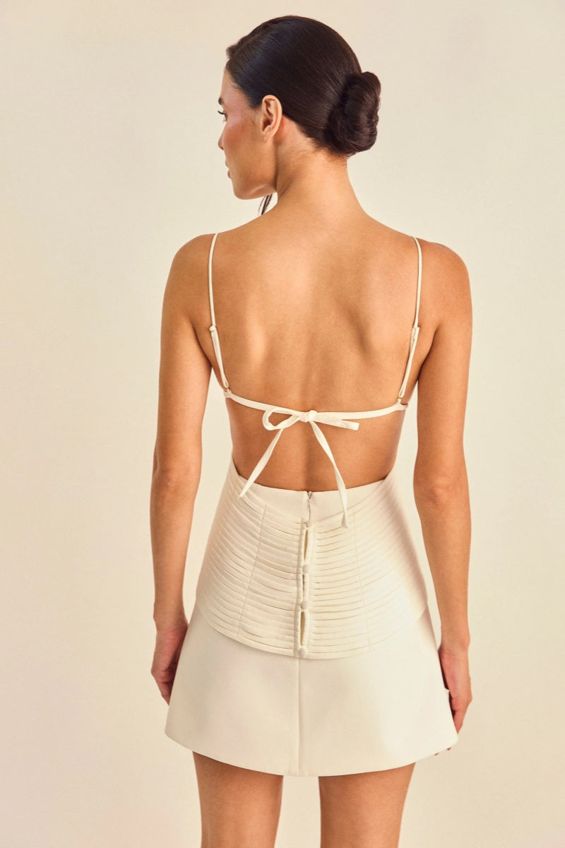 Temperament Slim Backless Mini Dress