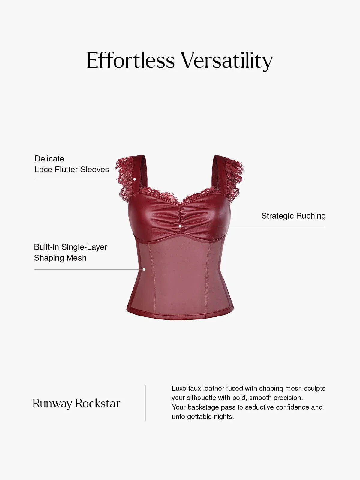 Lace Trim Sculpting Camisole Top