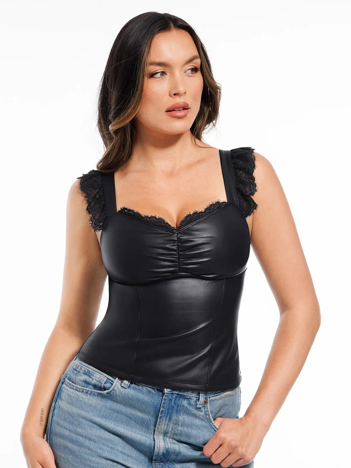 Lace Trim Sculpting Camisole Top