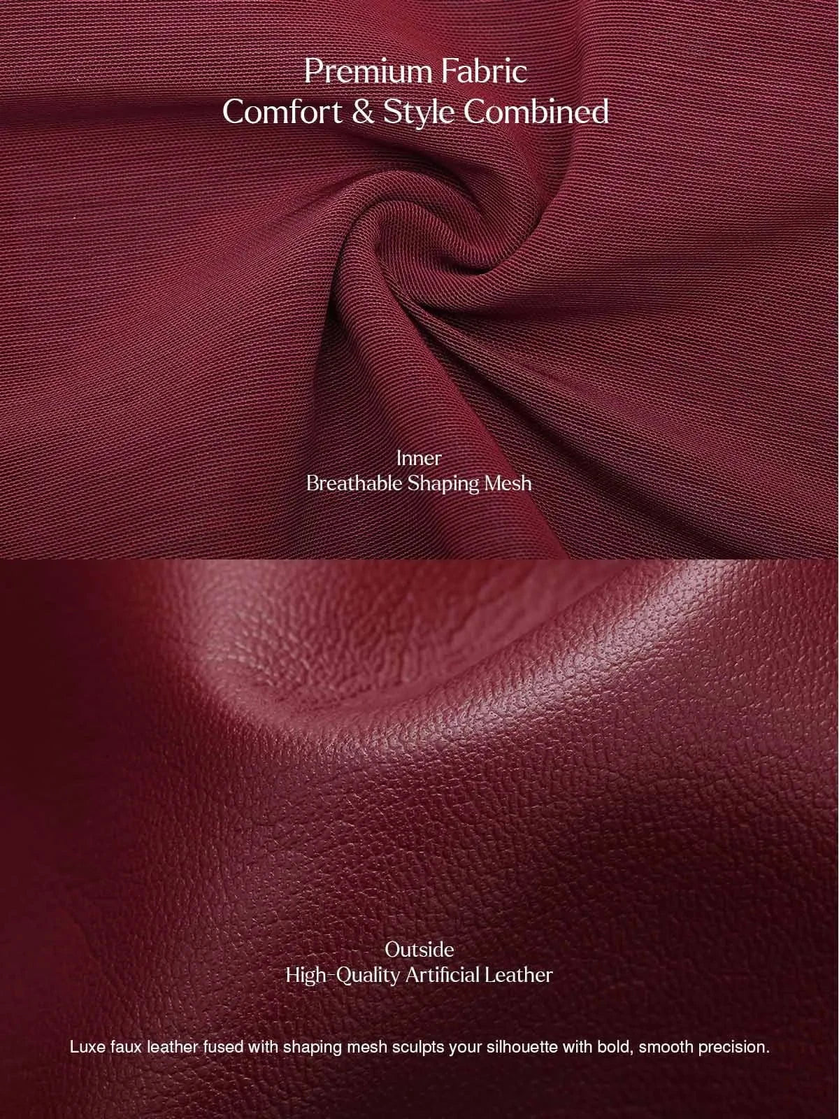 Sculpted Faux Leather Contour Skirt