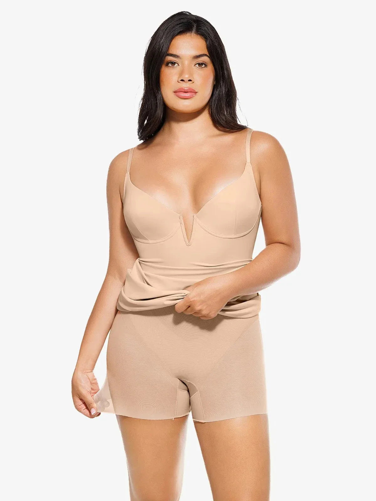 Shapewear 2-in-1 Lace Overlay Sculpting Dress