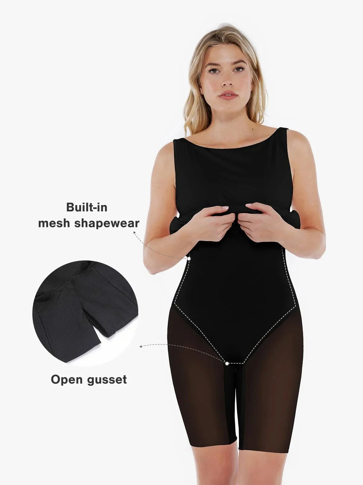 Shapewear Boatneck Draped Sculpting Maxi Dress