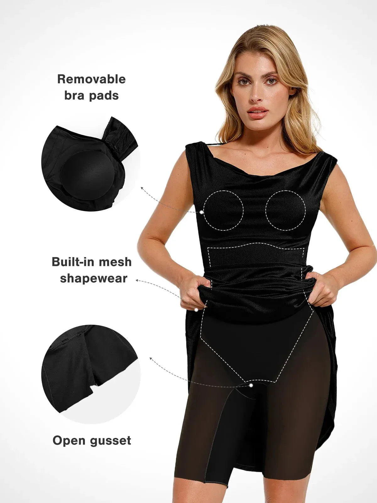 Shapewear Convertible Shine Sculpting Mermaid Dress