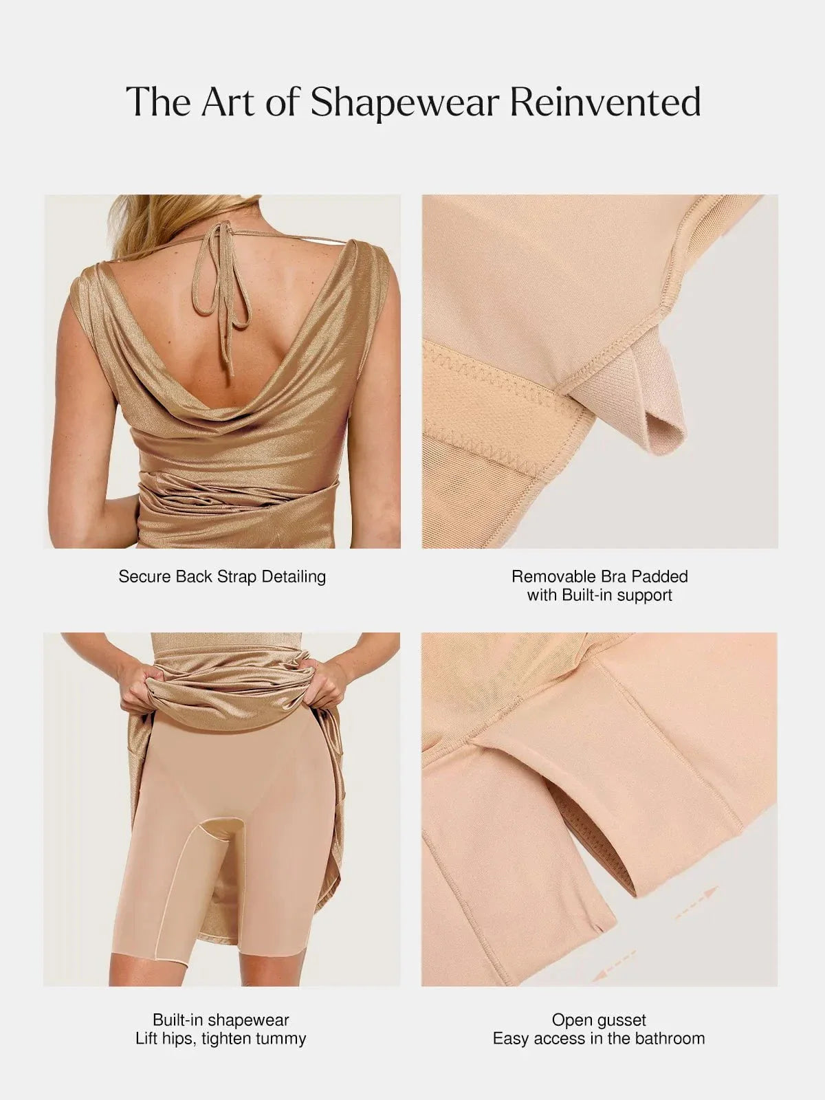 Shapewear Convertible Shine Sculpting Mermaid Dress