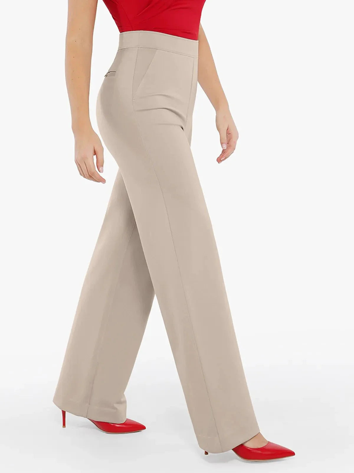 Shapewear Executive High Waisted Wide-Leg Ponte Pants