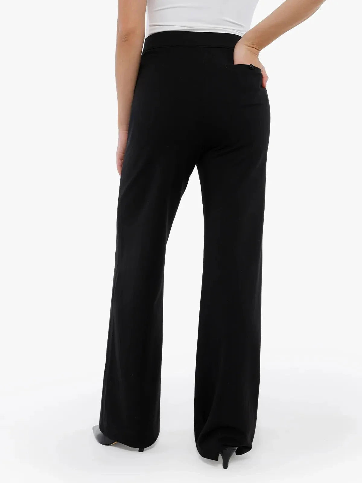 Shapewear Executive High Waisted Wide-Leg Ponte Pants