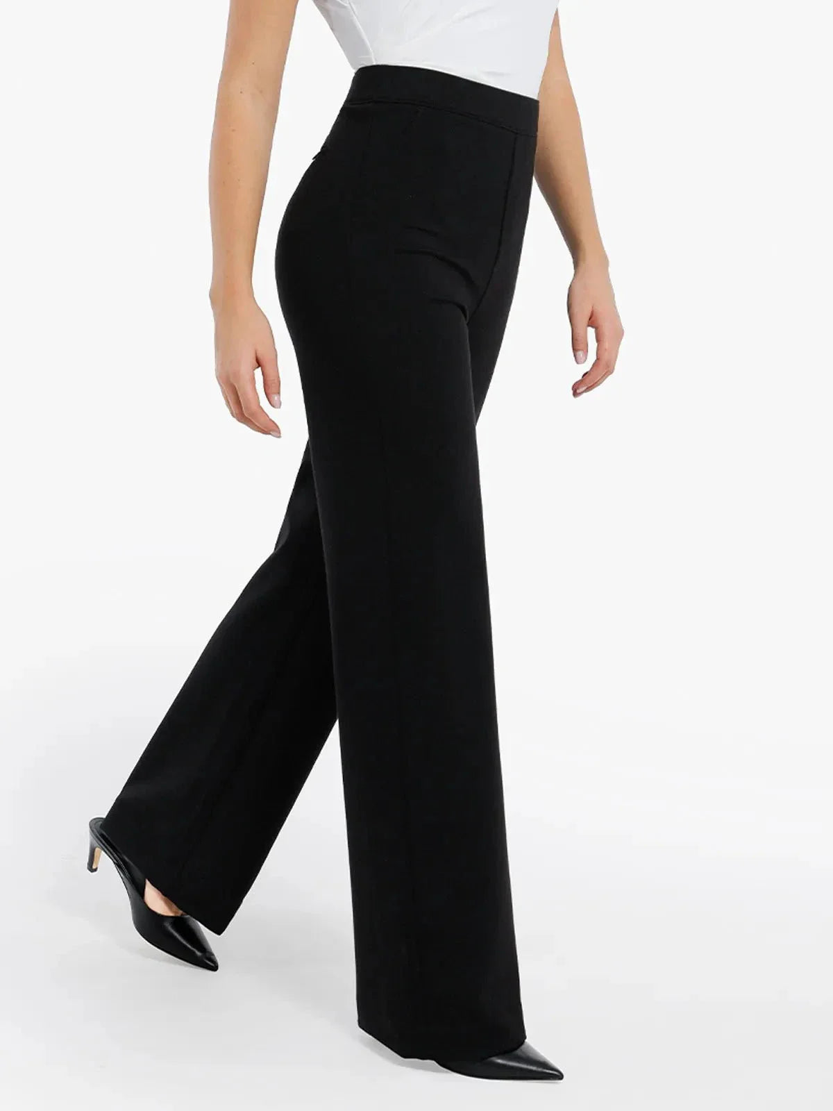 Shapewear Executive High Waisted Wide-Leg Ponte Pants