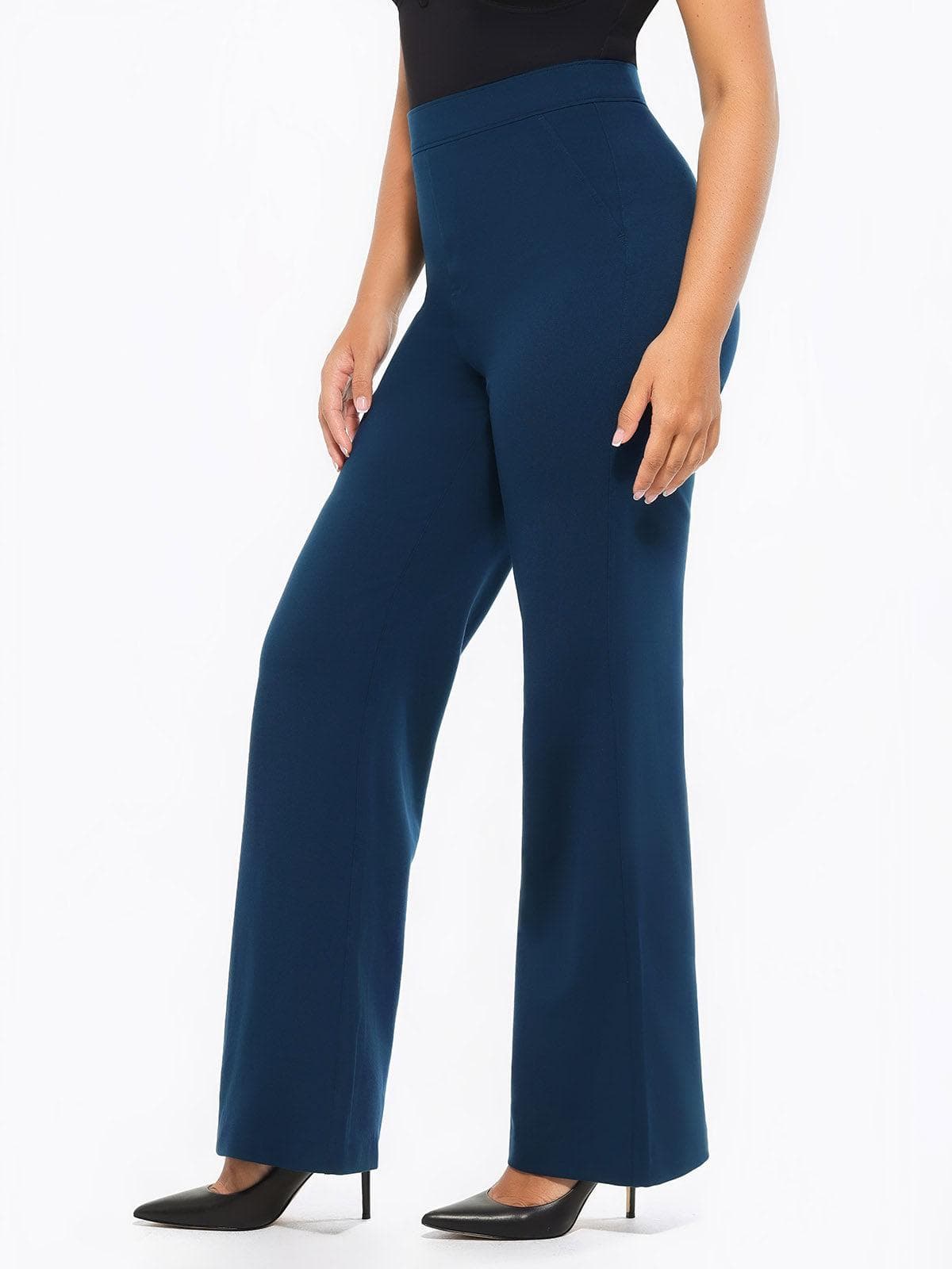 Shapewear Executive High Waisted Wide-Leg Ponte Pants