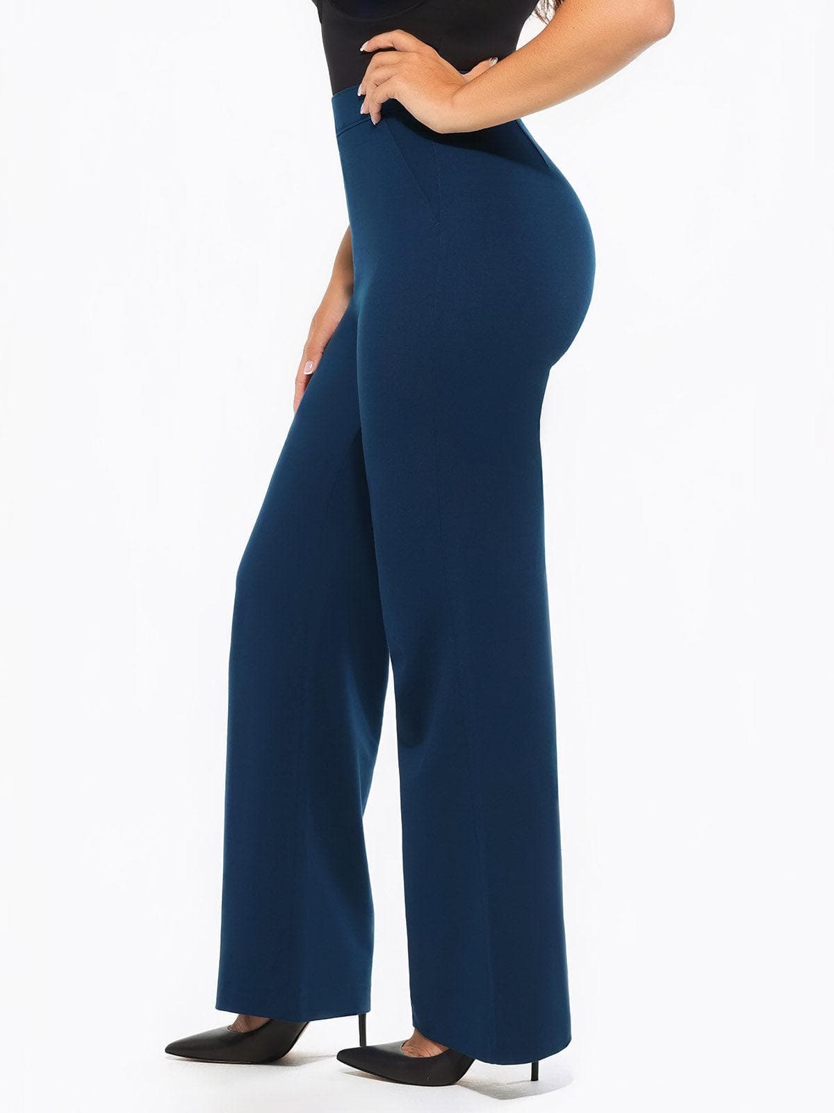 Shapewear Executive High Waisted Wide-Leg Ponte Pants