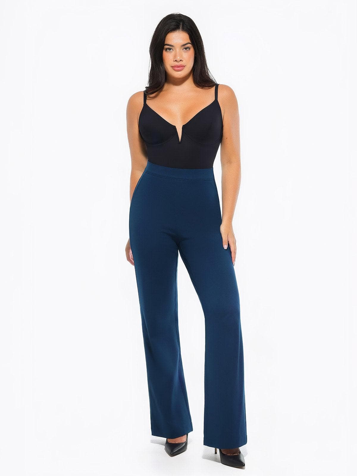 Shapewear Executive High Waisted Wide-Leg Ponte Pants