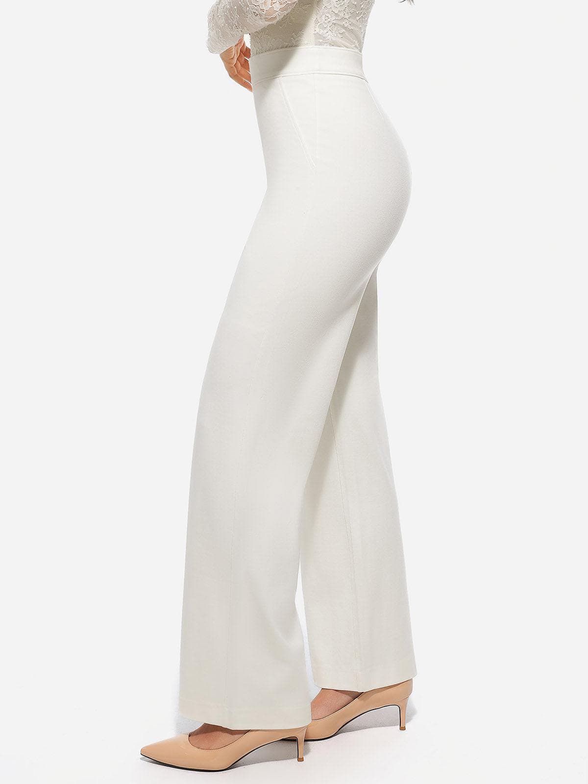 Shapewear Executive High Waisted Wide-Leg Ponte Pants