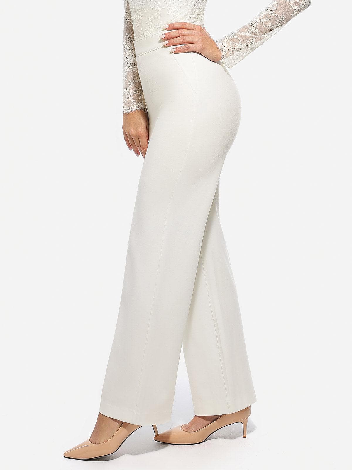 Shapewear Executive High Waisted Wide-Leg Ponte Pants