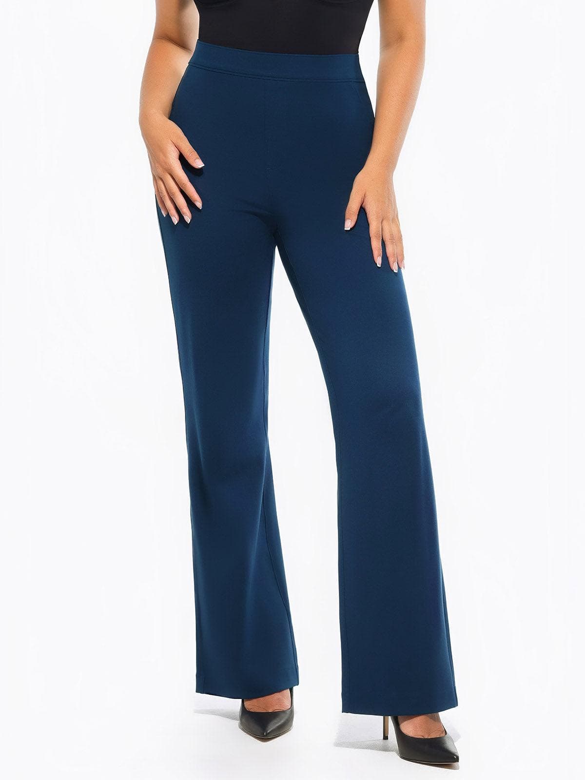 Shapewear Executive High Waisted Wide-Leg Ponte Pants