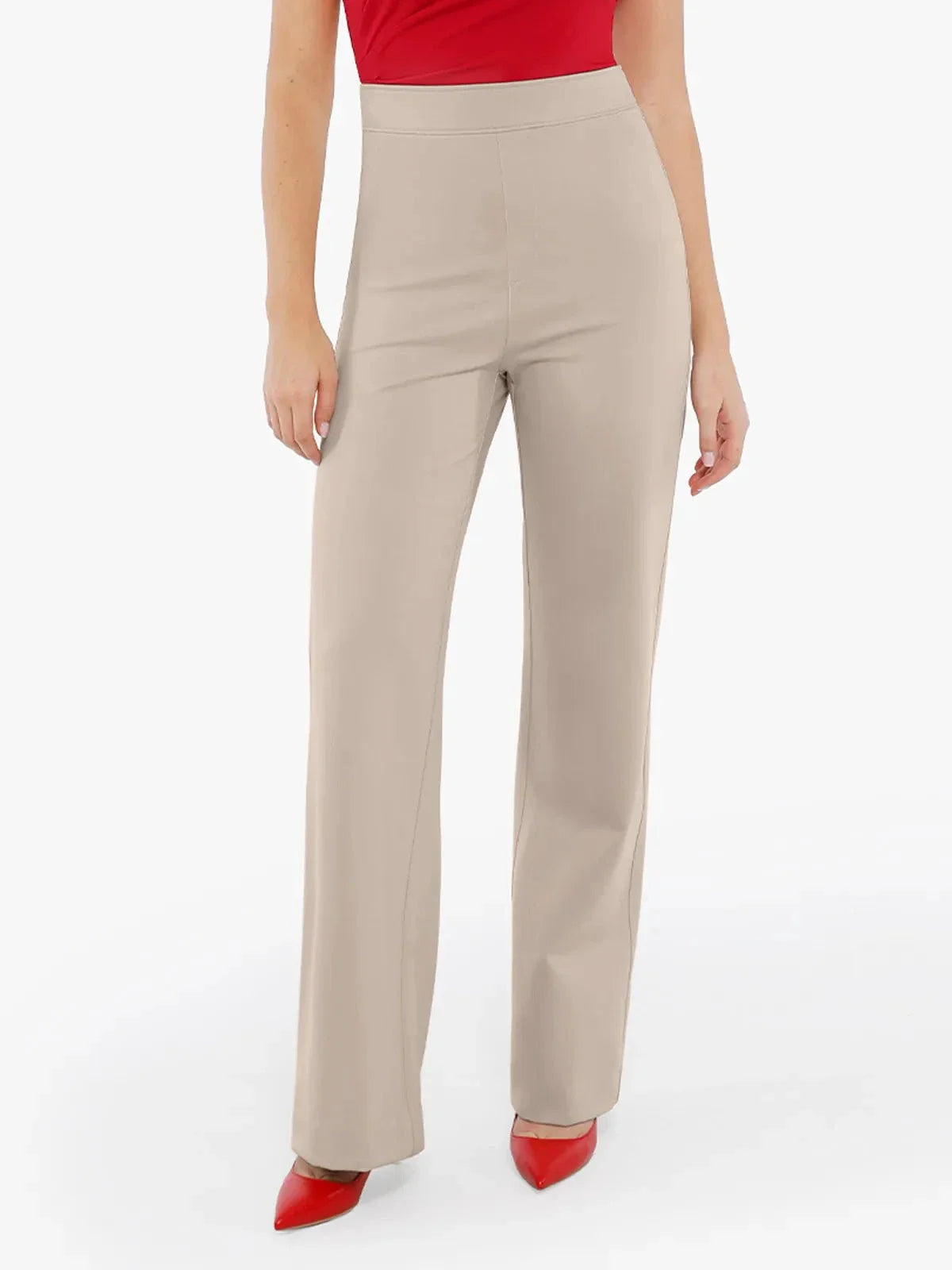 Shapewear Executive High Waisted Wide-Leg Ponte Pants