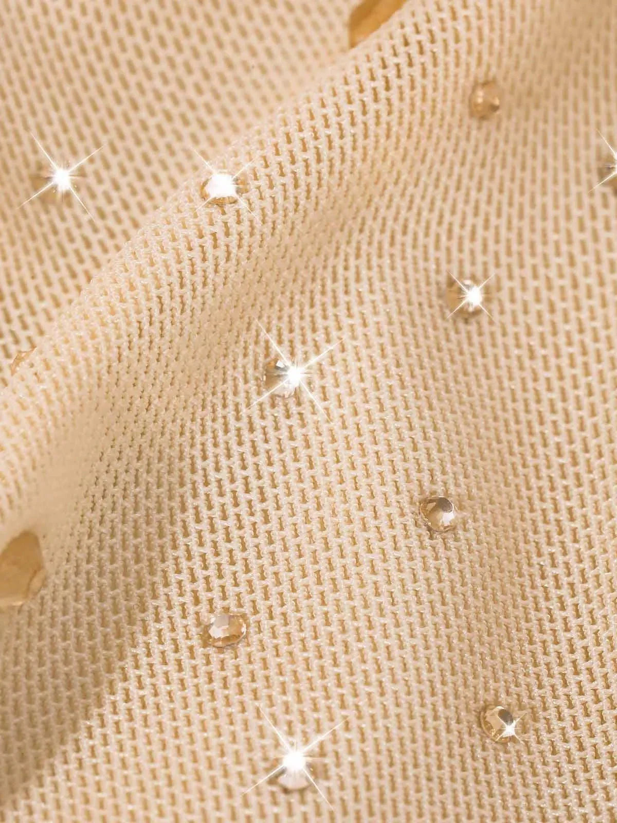 Shapewear Heat-Set Crystal Mesh Slimming Maxi Slip Dress