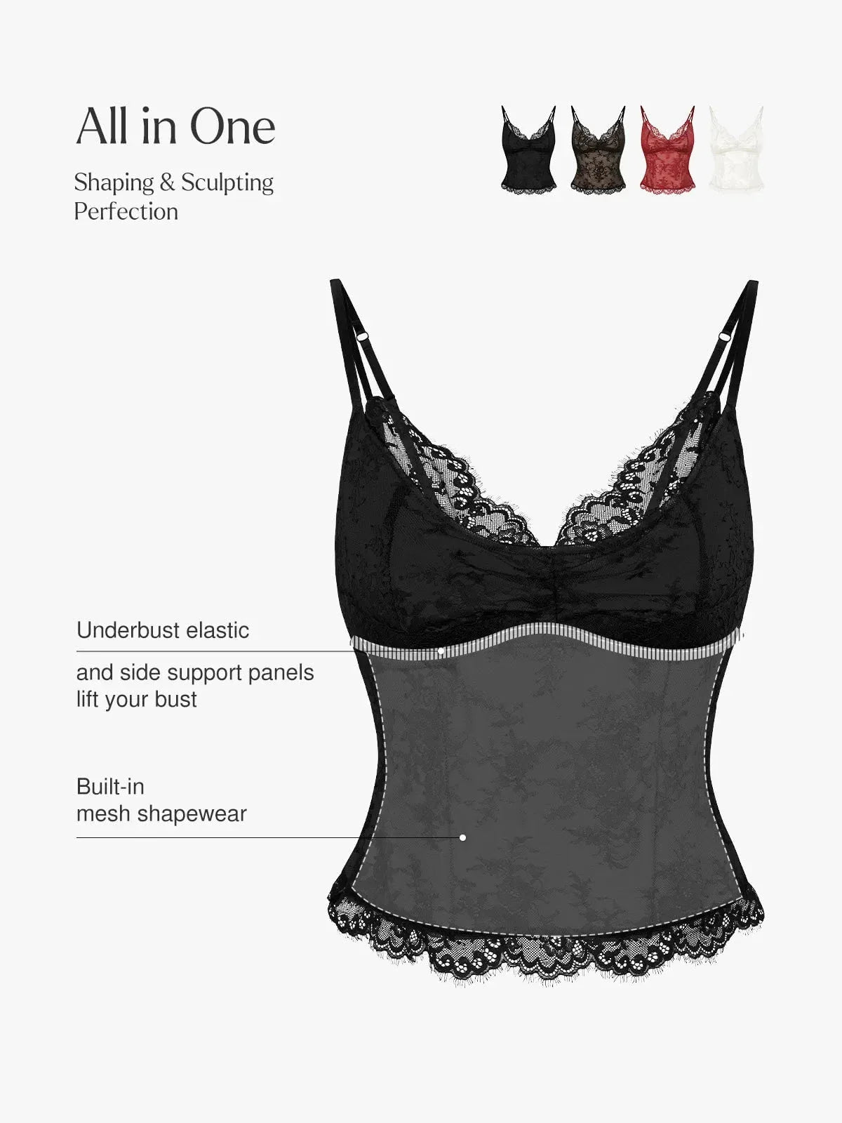 Shapewear Lace Contouring Camisole