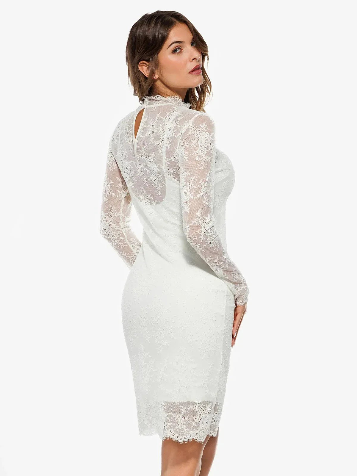 Shapewear 2-in-1 Lace Overlay Sculpting Dress