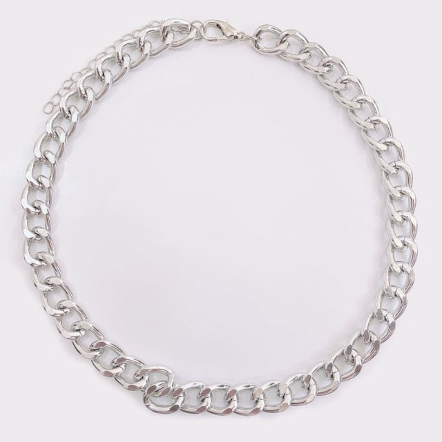 Thick Lock Chain Necklace